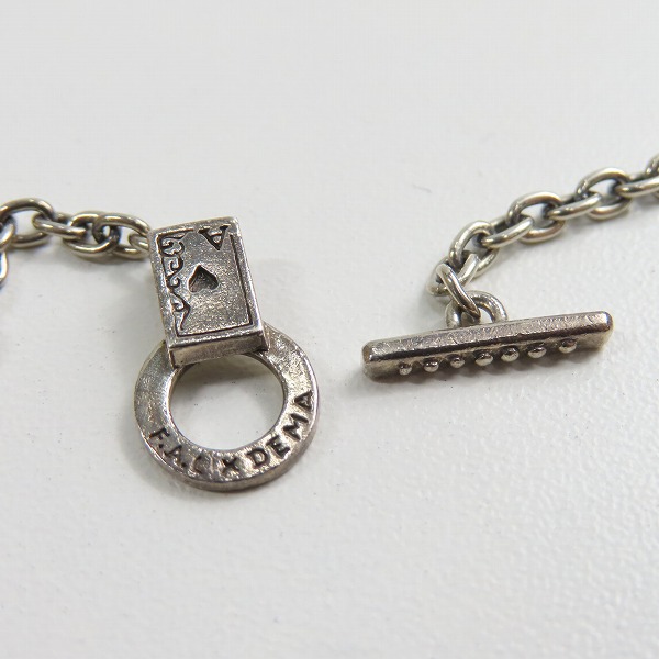 実際に弊社で買取させて頂いたF.A.L/FAL ×Dema/エフエーエル×デマ トランプデザイン  ネックレスチェーンの画像 1枚目