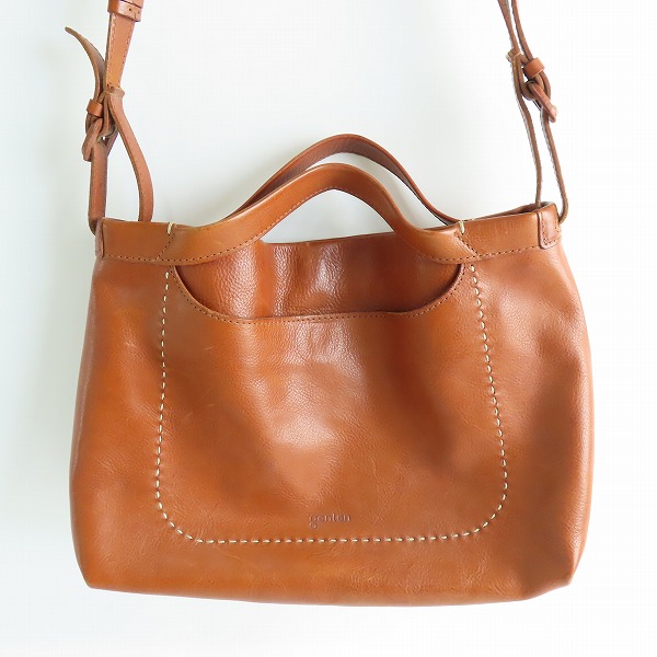 実際に弊社で買取させて頂いたgenten/ゲンテン レザー ショルダーバッグ