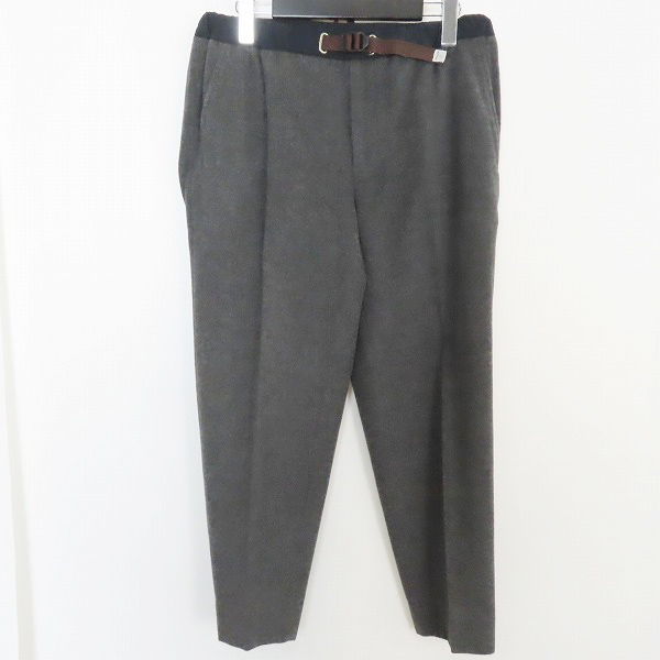 実際に弊社で買取させて頂いたkolor/カラー BEACON ウールカシミア昆 スラックス ベルト付き パンツ 17WBM-P14146S/1