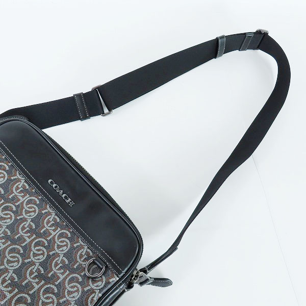 実際に弊社で買取させて頂いたCOACH/コーチ グラハム クロスボディ・シグネチャー モノグラム プリント ショルダーバッグ QB/BK CF484の画像 2枚目