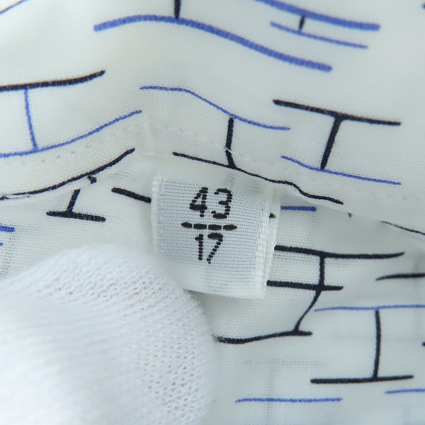 実際に弊社で買取させて頂いた【JPタグ】HERMES/エルメス 総柄 長袖シャツ/43の画像 3枚目