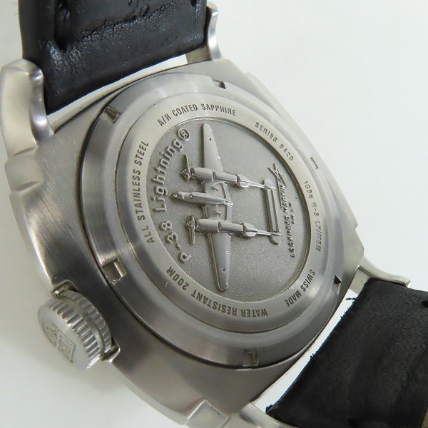 実際に弊社で買取させて頂いたLUMINOX/ルミノックス P-38 LIGHTNING GMT 9420 SERIES/Ref.9421 ウォッチ/腕時計【動作未確認】の画像 3枚目