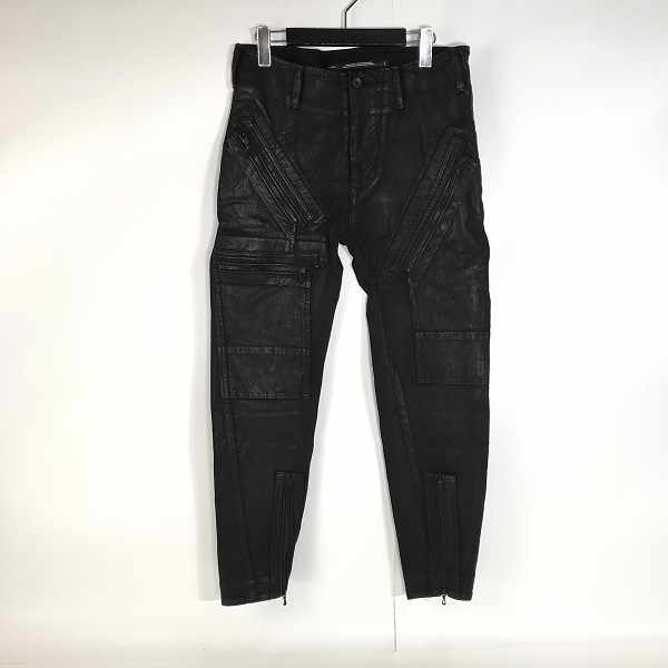 実際に弊社で買取させて頂いたJULIUS/ユリウス 21FW マルチジップ コーティングニットデニムパンツ 757PAM14-C/1