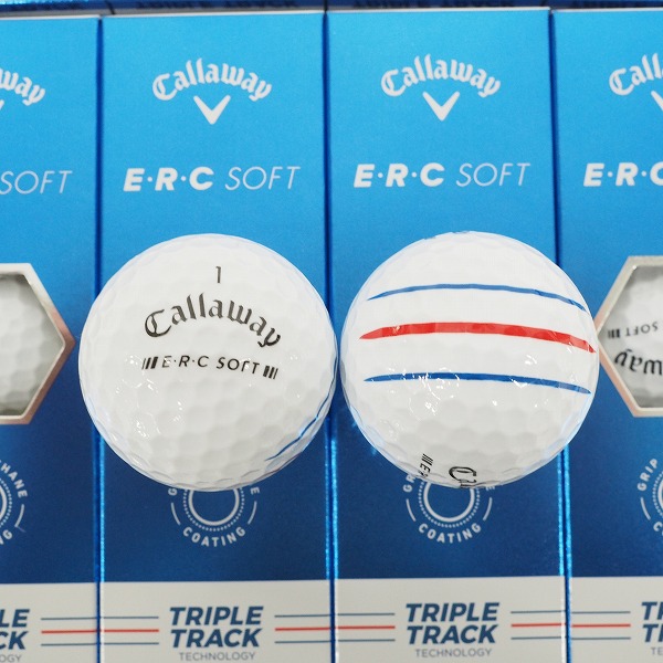 実際に弊社で買取させて頂いた【未使用】Callaway/キャロウェイ  E・R・C SOFT トリプルトラック 2023年モデル ゴルフボール ホワイト 1ダースの画像 1枚目