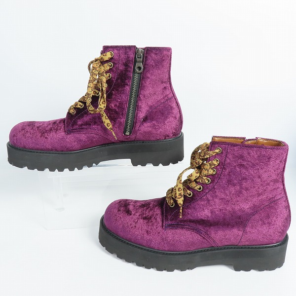 実際に弊社で買取させて頂いたglamb/グラム 24SS Velor Strummer Boots/ベロアストラマーブーツ GB0124-AC03/1の画像 3枚目