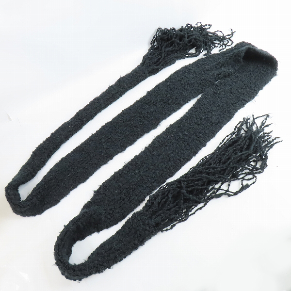 実際に弊社で買取させて頂いたLGB/ルグランブルー ウール混 フリンジ ニットマフラーの画像 5枚目