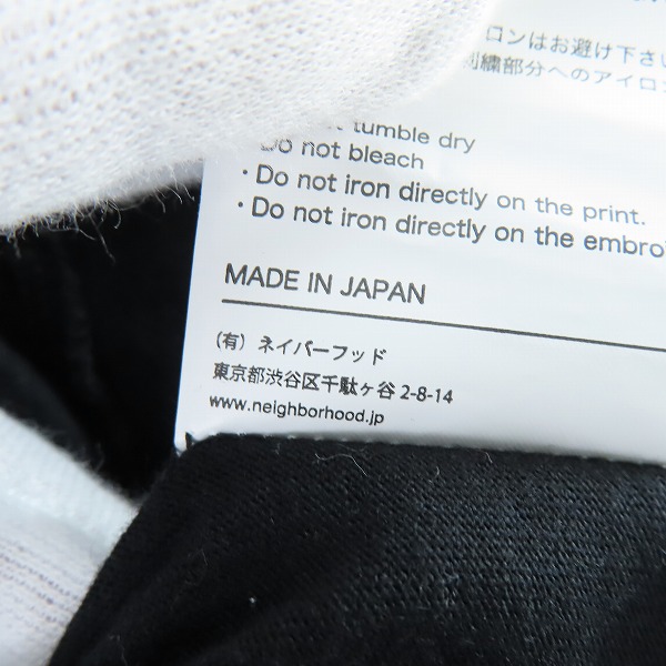 実際に弊社で買取させて頂いたNEIGHBORHOOD/ネイバーフッド 半袖カットソー ブラック/Sの画像 5枚目