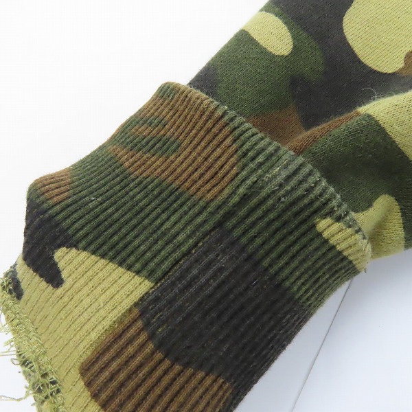 実際に弊社で買取させて頂いたHYDROGEN/ハイドロゲン カモフラ柄 バックスカル フルジップパーカー/Mの画像 8枚目