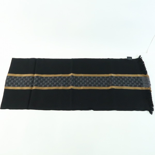 実際に弊社で買取させて頂いたGUCCI/グッチ ウール/シルク フリンジ マフラーの画像 6枚目