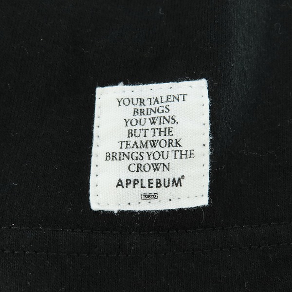 実際に弊社で買取させて頂いたAPPLEBUM/アップルバム プリント Tシャツ/カットソー ブラック XLの画像 5枚目