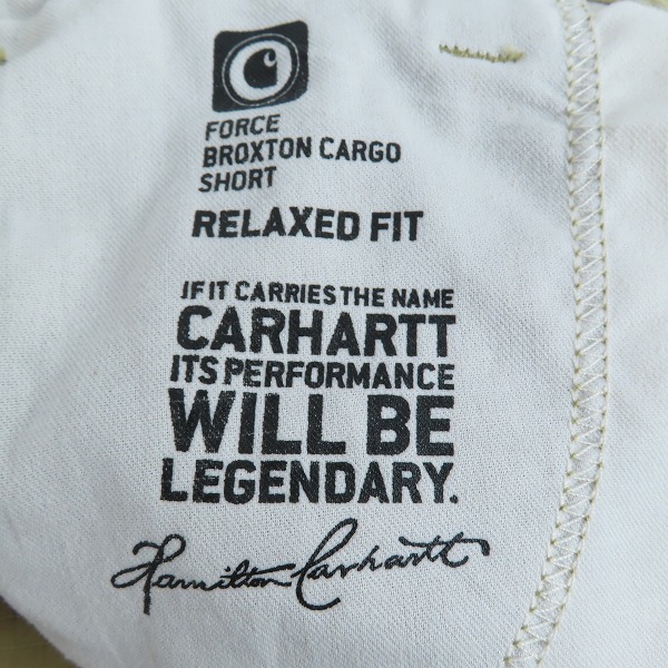 実際に弊社で買取させて頂いたCarhartt/カーハート Force Broxton Cargo Short カーゴショーツ 103543-253/34の画像 4枚目