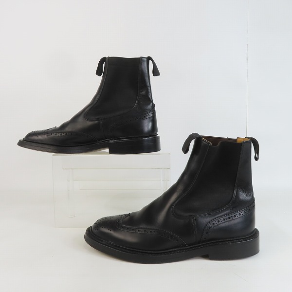 実際に弊社で買取させて頂いたTricker's/トリッカーズ サイドゴアブーツ ウィングチップ ブラック M2754/8.5の画像 3枚目