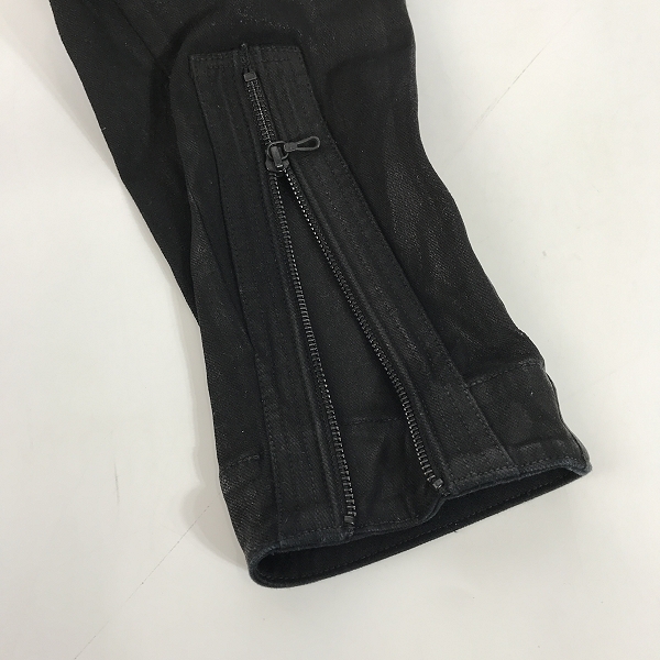 実際に弊社で買取させて頂いたJULIUS/ユリウス 21FW マルチジップ コーティングニットデニムパンツ 757PAM14-C/1の画像 7枚目