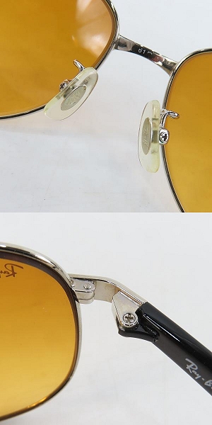 実際に弊社で買取させて頂いたRay-Ban/レイバン ポラライズド 偏光 アイウエア/サングラス RB3279 003/ 9Pの画像 6枚目