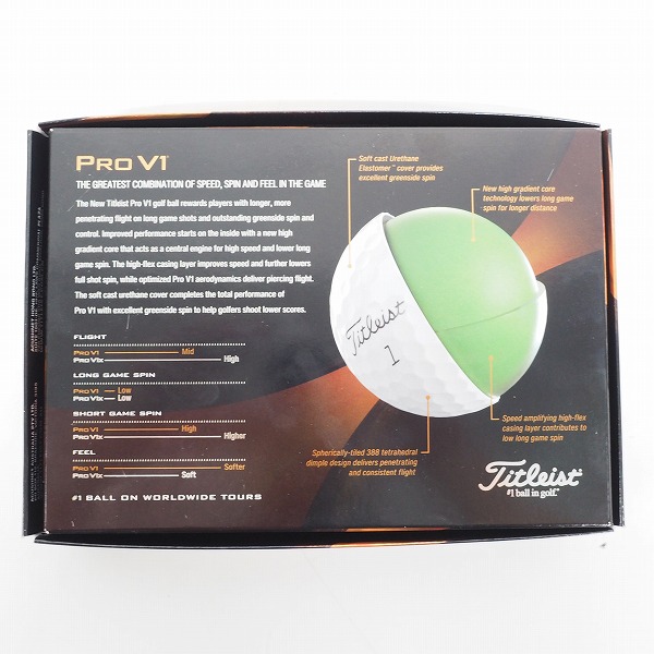 実際に弊社で買取させて頂いた 【未使用】Titleist/タイトリスト PRO V1 ゴルフボール ホワイト 1ダース の画像 4枚目