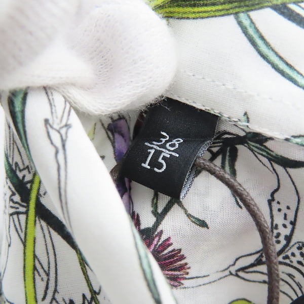 実際に弊社で買取させて頂いた【JPタグ/未使用】GUCCI/グッチ 花柄/総柄 半袖シャツ 308184 Z3520/38/15の画像 3枚目