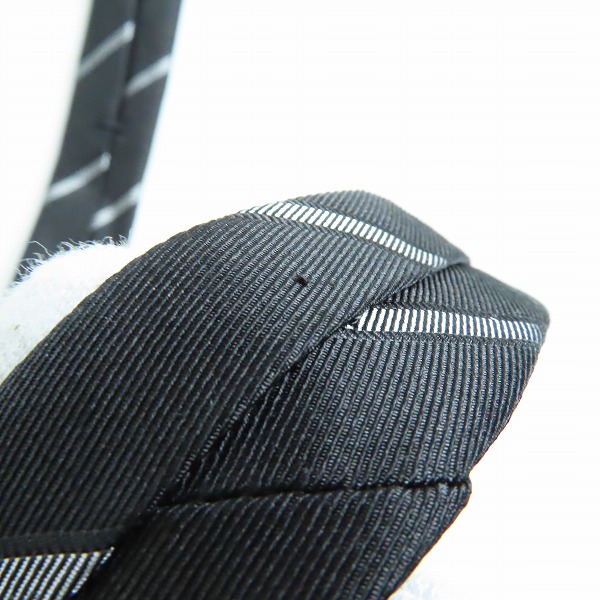 実際に弊社で買取させて頂いたceline/セリーヌ カレッジストライプ シルク ネクタイの画像 5枚目