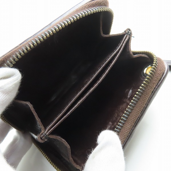 実際に弊社で買取させて頂いた【ギャラ付】BWL/ビルウォールレザー COIN ZIPPER /CAIMAN BRAWN カイマンクロコ コインケース ゴールドプレート W966の画像 3枚目