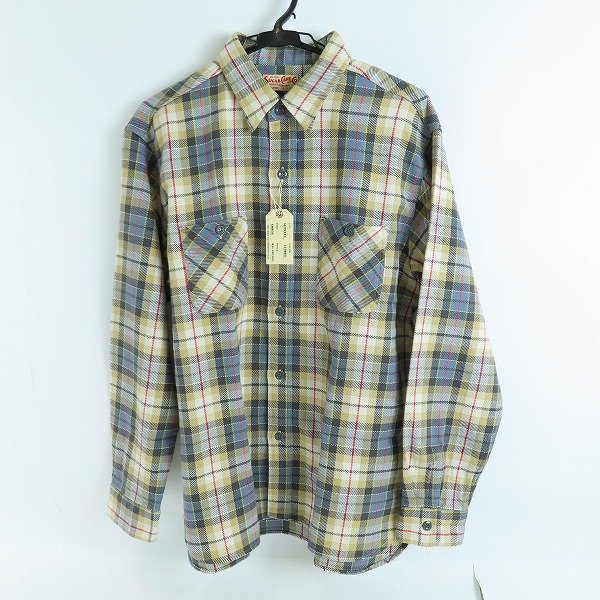 実際に弊社で買取させて頂いた【未使用】SUGARCANE/シュガーケーン ツイルチェックワークシャツ SC29151 L