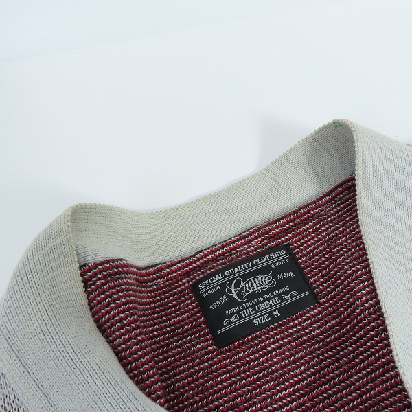 実際に弊社で買取させて頂いたCRIMIE/クライミー ストライプニット カーディガン/Mの画像 5枚目