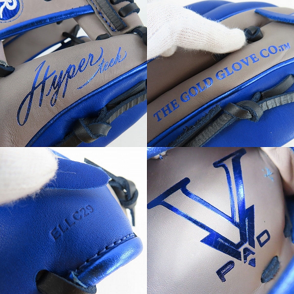 実際に弊社で買取させて頂いたRawlings/ローリングス  大人用 軟式 内野手用 HYPER TECH COLORS/ハイパーテックカラーズ  野球グラブ/グローブ GR4HTCN62の画像 6枚目