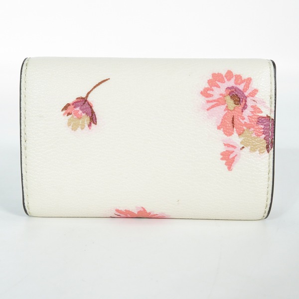 実際に弊社で買取させて頂いたCOACH/コーチ ウィズ マルチ フローラル プリント 5連 リング キーケース IMCAH/チョークマルチの画像 1枚目