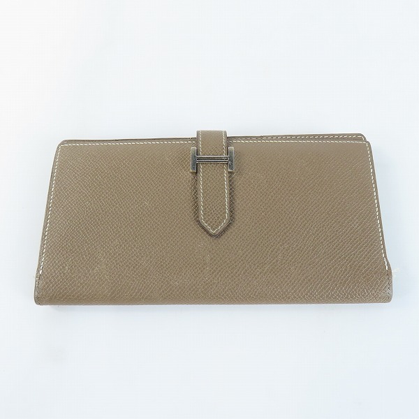 実際に弊社で買取させて頂いたHERMES/エルメス ベアンスフレ 長財布 シルバー金具