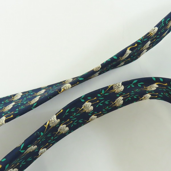 実際に弊社で買取させて頂いたHUNTING WORLD/ハンティングワールド ダチョウ総柄 ネクタイの画像 7枚目