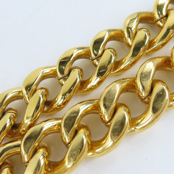 実際に弊社で買取させて頂いたDOLCE & GABBANA/ドルチェ&ガッバーナ DG Logo 喜平チェーン チョーカーネックレス ゴールドの画像 5枚目