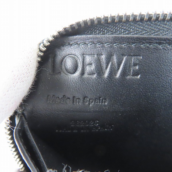 実際に弊社で買取させて頂いたLOEWE/ロエベ アナグラムロゴ ラウンドファスナー長財布 C499T12X05の画像 5枚目