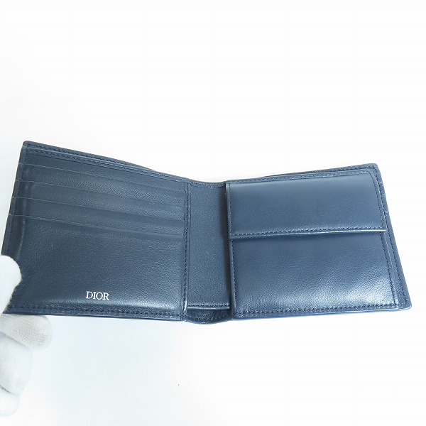 実際に弊社で買取させて頂いたDior/ディオール 二つ折り財布 CDダイヤモンド 2ESBC027DCOの画像 3枚目