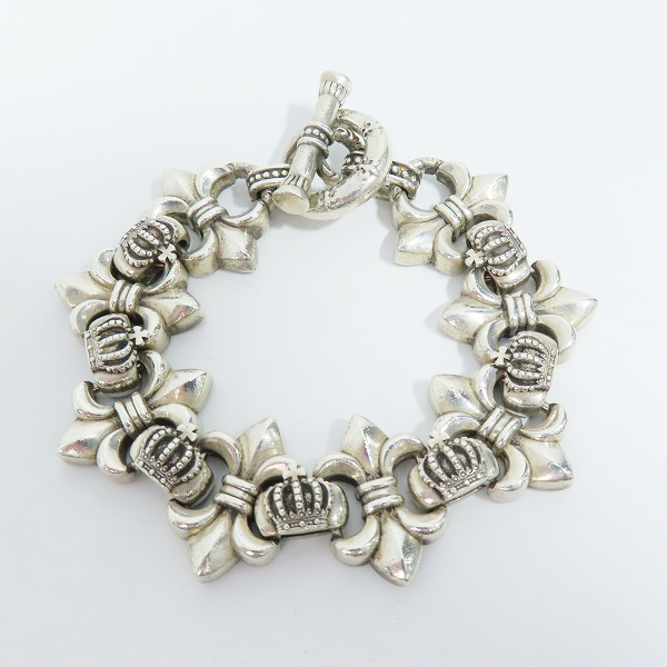 実際に弊社で買取させて頂いたJustin Davis/ジャスティンデイビス BIG FDL フレア/クラウン ブレスレット SBJ100の画像 1枚目