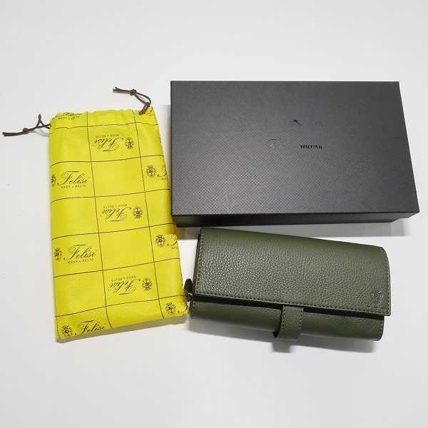 実際に弊社で買取させて頂いたFelisi×BRIEFING/フェリージ×ブリーフィング レザー ロングウォレット 3005/15の画像 8枚目