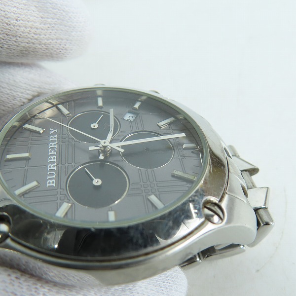 実際に弊社で買取させて頂いた【ジャンク/動作未確認】BURBERRY/バーバリー クロノグラフ デイト 時計/ウォッチ BU1850の画像 6枚目