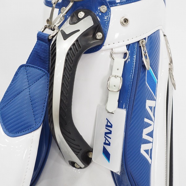 実際に弊社で買取させて頂いたCallaway/キャロウェイ ANAコラボ ゴルフ 4分割キャディバッグ ホワイトｘネイビーｘブルーの画像 4枚目