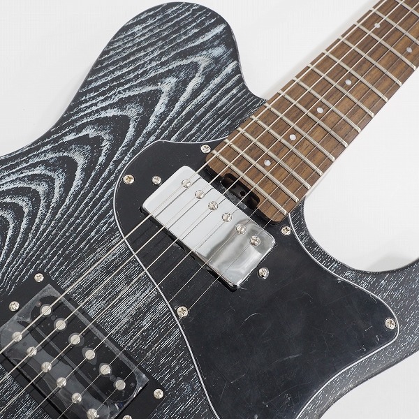 実際に弊社で買取させて頂いた★GrassRoots/グラスルーツ G-THROBBER-DX See Thru Black in White テレキャスシェイプ エレキギター ソフトケース付の画像 4枚目