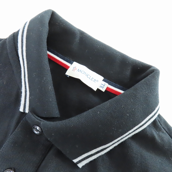 実際に弊社で買取させて頂いた【JPタグ】MONCLER/モンクレール MAGLIA POLO MANICA CORTA 半袖ポロシャツ ブラック 510918304300 84093/XLの画像 8枚目