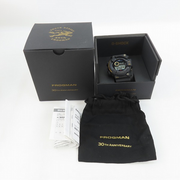 実際に弊社で買取させて頂いたG-SHOCK/Gショック MASTER OF G - SEA FROGMAN/フロッグマン 30周年記念 GW-8230B-9AJRの画像 8枚目