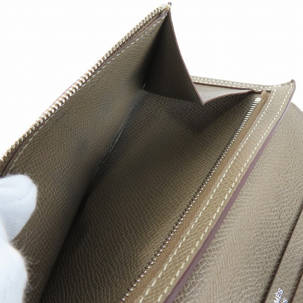 実際に弊社で買取させて頂いたHERMES/エルメス ベアンスフレ 長財布 シルバー金具の画像 4枚目