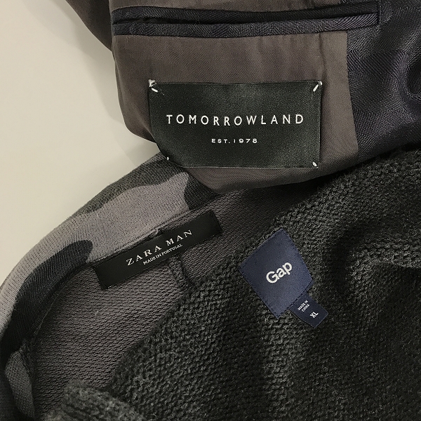 実際に弊社で買取させて頂いた【おまとめ】トゥモローランド/ギャップ/ザラ 他 ジャケット/コート/カーディガン 等