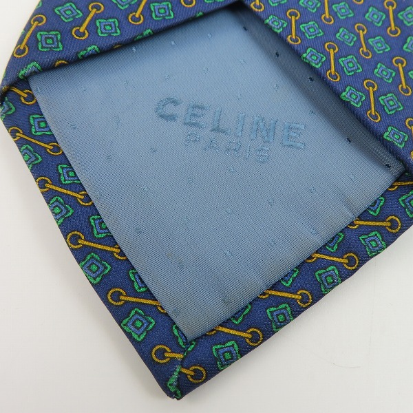 実際に弊社で買取させて頂いたCELINE/セリーヌ 総柄 シルク100％ ネクタイの画像 6枚目