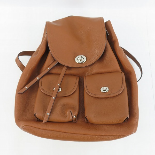 実際に弊社で買取させて頂いたCOACH/コーチ レザー ターンロック バックパック/リュックサック 35303