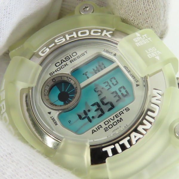 実際に弊社で買取させて頂いたG-SHOCK/Gショック W.C.C.S FROGMAN/フロッグマン ELマンタ腕時計 DW-8201WC-7Tの画像 4枚目