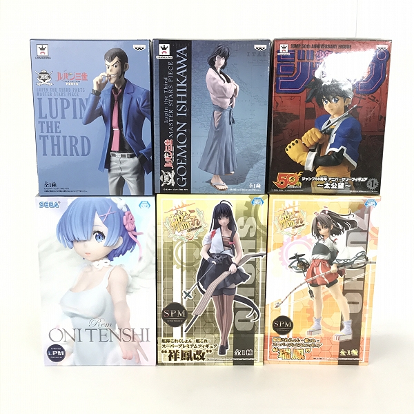 実際に弊社で買取させて頂いた【おまとめ/未開封含む】BANPRESTO/バンプレスト 他 ルパン三世/鬼滅の刃/Re:ゼロから始める異世界生活 等 フィギュアの画像 1枚目