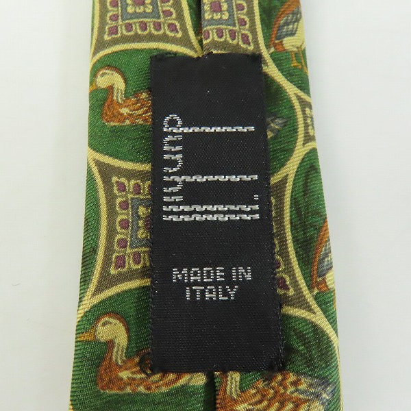 実際に弊社で買取させて頂いたdunhill/ダンヒル バード総柄 シルクネクタイの画像 1枚目