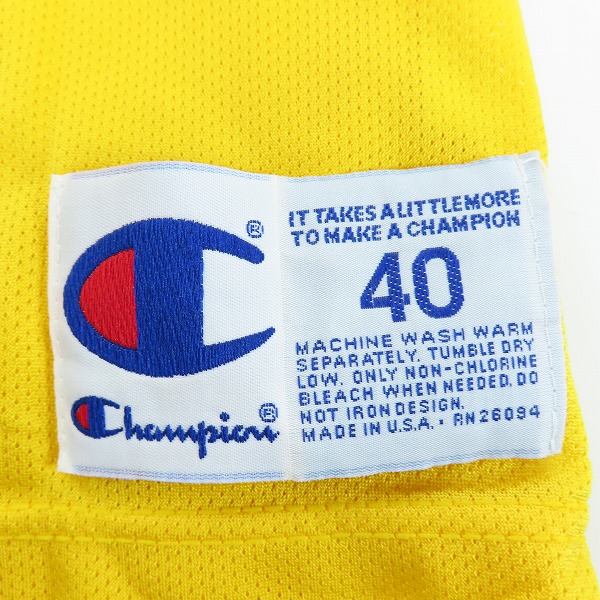 実際に弊社で買取させて頂いたChampion/チャンピオン レイカーズ ヴァンエクセル #9 ユニフォーム/ゲームシャツ/40 の画像 2枚目
