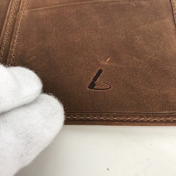 実際に弊社で買取させて頂いた土屋鞄 オリジンオイルヌメ　ロングウォレット/長財布　かぶせ式 牛革レザー ブラウン　の画像 3枚目