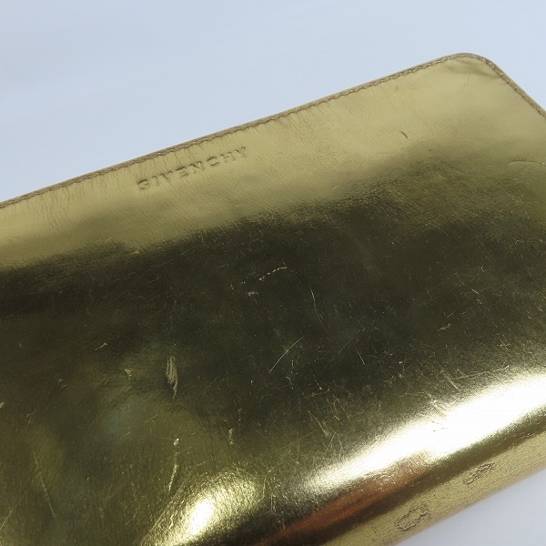 実際に弊社で買取させて頂いたGIVENCHY/ジバンシィ メタリックゴールド 長財布/ウォレットの画像 8枚目