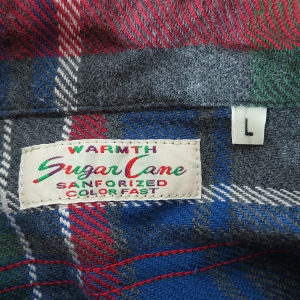 実際に弊社で買取させて頂いたSUGAR CANE/シュガーケーン FICTION ROMANCE TOP GRAY CHECK WORK SHIRTS ワークシャツ SC28963/Lの画像 2枚目