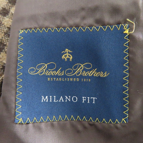 実際に弊社で買取させて頂いたBROOKS BROTHERS/ブルックスブラザーズ MILANO FIT ウールテーラードジャケット 19-15-3470/38SHTの画像 2枚目